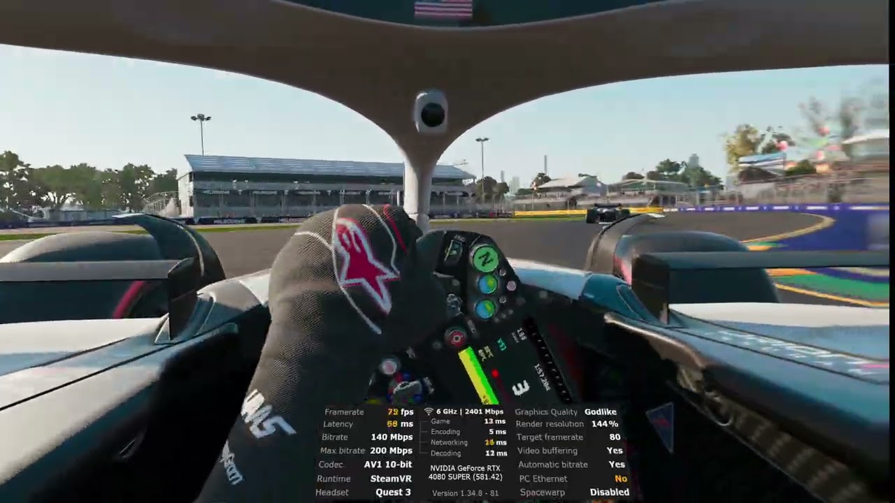 Parte II -Testando F1 2025 em VR no Meta Quest 3 – Imersão Insana e Gráficos Surreais! 🏎️🔥