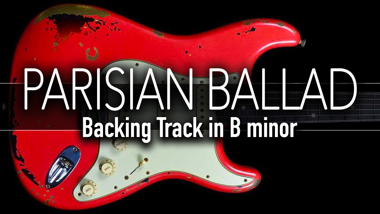 Parisian Emotional Bluesy Ballad Backing Track in B minor | SZBT 1129