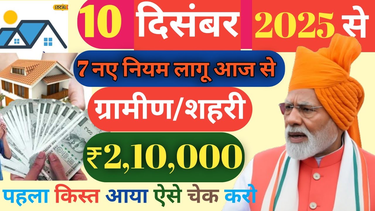 प्रधानमंत्री आवास योजना 2025 | नए नियम नए लाभ आज से लागू | हम सभी गरीबों को मिलेगा पक्का घर |