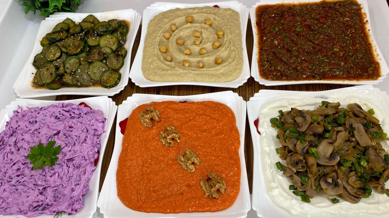INCREDIBLY DELICIOUS 😍🤤6 EASY Turkish Appetizers and Salad Recipes 🥗&Ccedil;i&ccedil;ek's Turkish Food Recipes