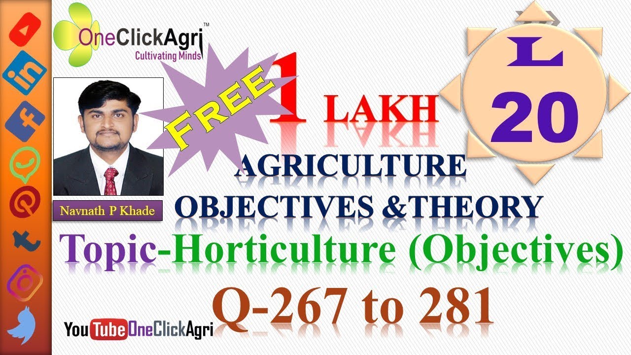 Dssb Horticulture Objectives / UPSC/ Agril. MPSC/ IBPS AO/SO/ SRF/ ICAR-NET