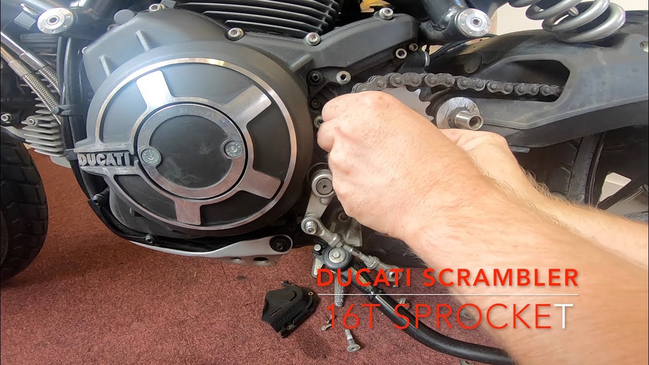 Ducati Scrambler Icon How To Change A Front Sprocket from 15T to 16T