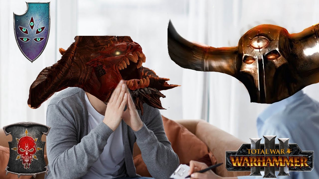 Archaon attempts to soothe Skarbrand's never-ending rage - Khorne vs. WoC - WH3 Warpstone Cup