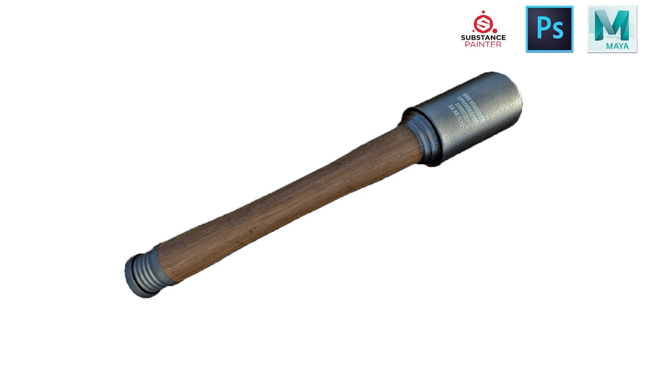 How to model a German WW2 hand grenade in Maya 2017
