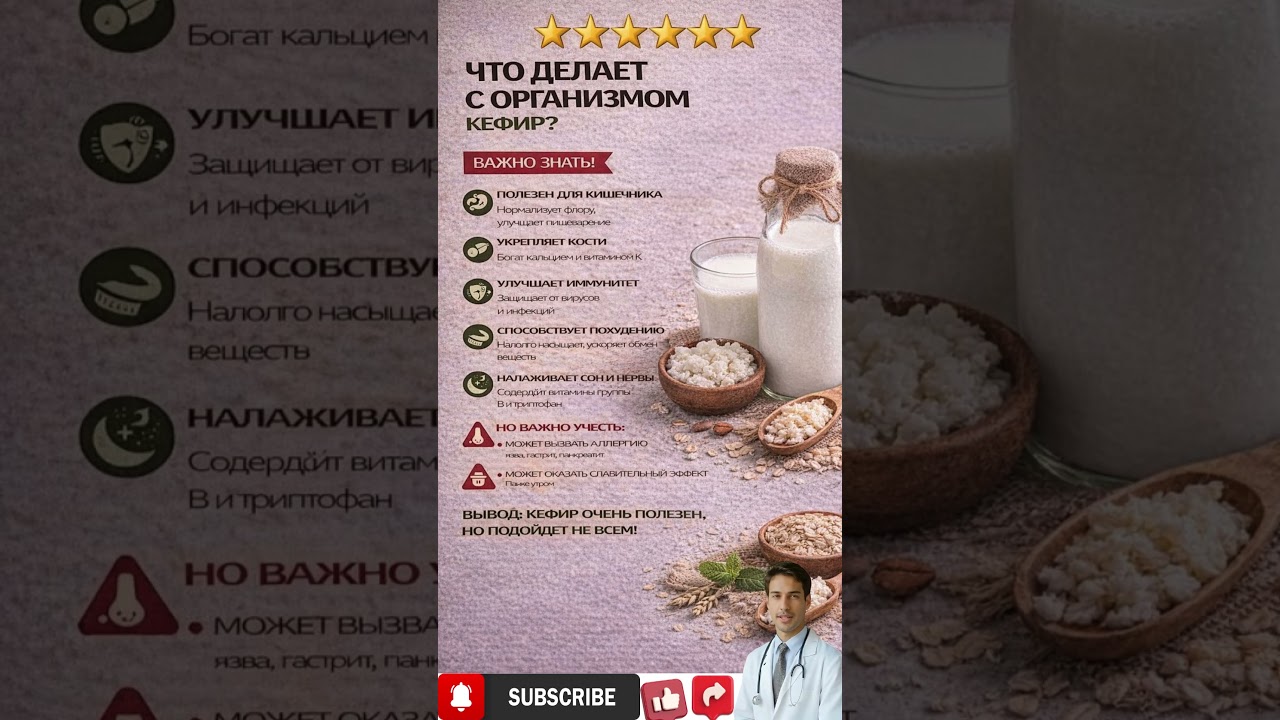 Что делает с организмом кефир?  