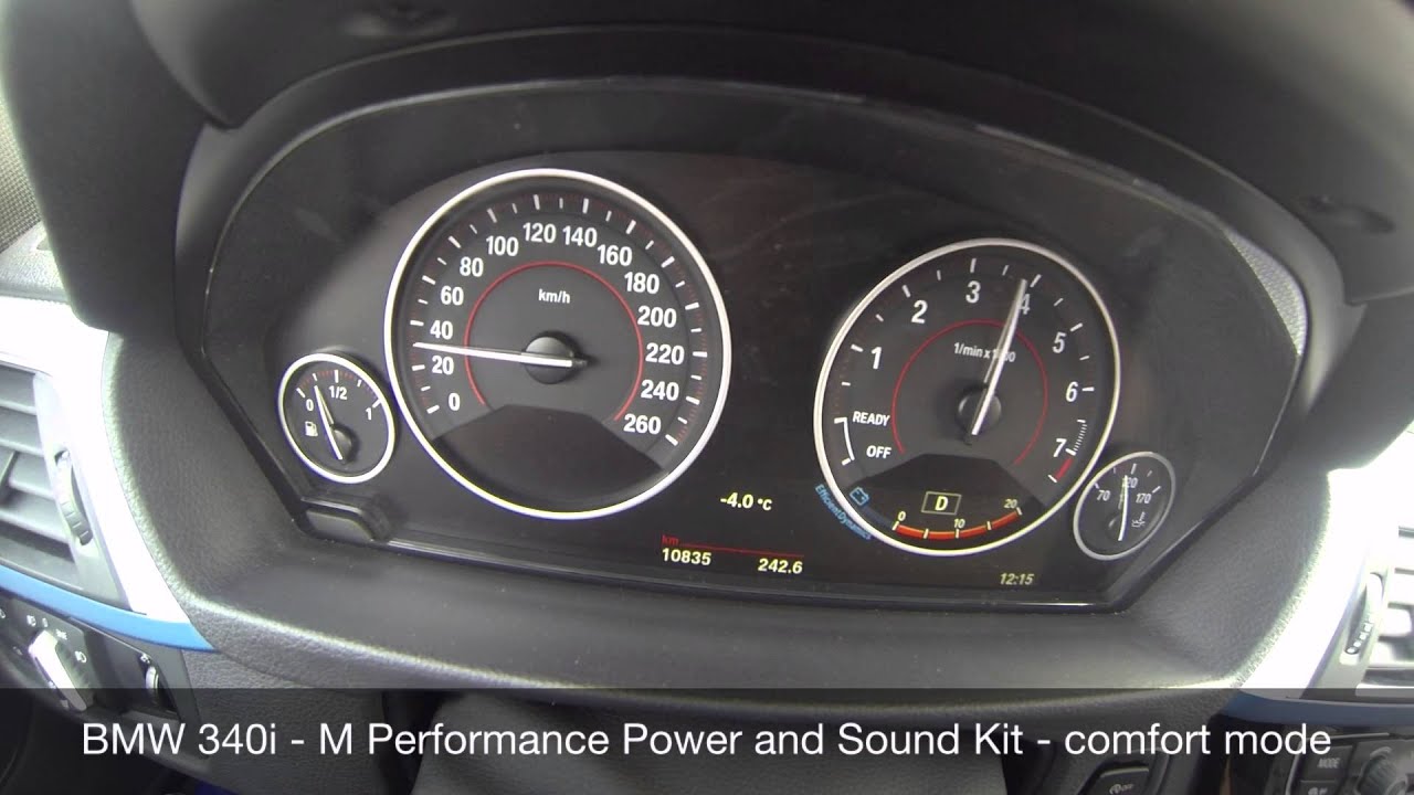BMW 340i - M Performance Power and Sound Kit - driving modes - inside