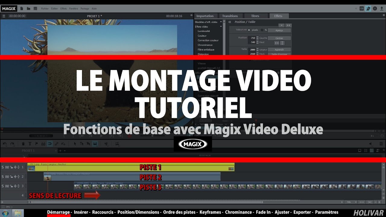 Le Montage Vidéo Facile - Tutoriel avec Magix Video Deluxe 2017 Holivar