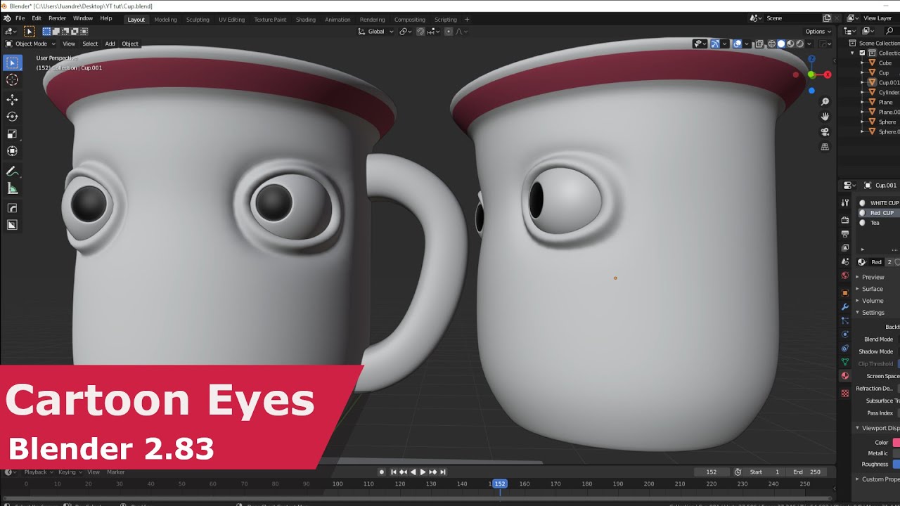 Blender | Быстро и ЛЕГКО: Мультяшные глаза | Техника моделирования