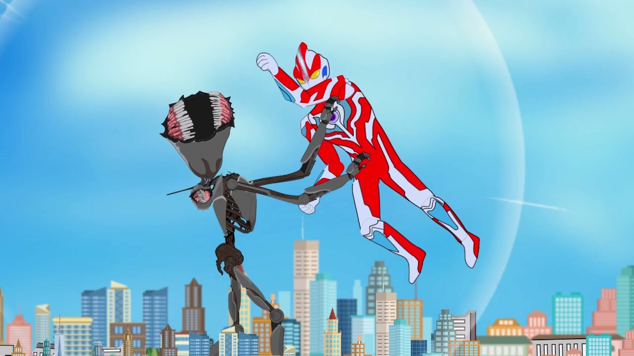 Robot Siren head melawan Ultraman Robot