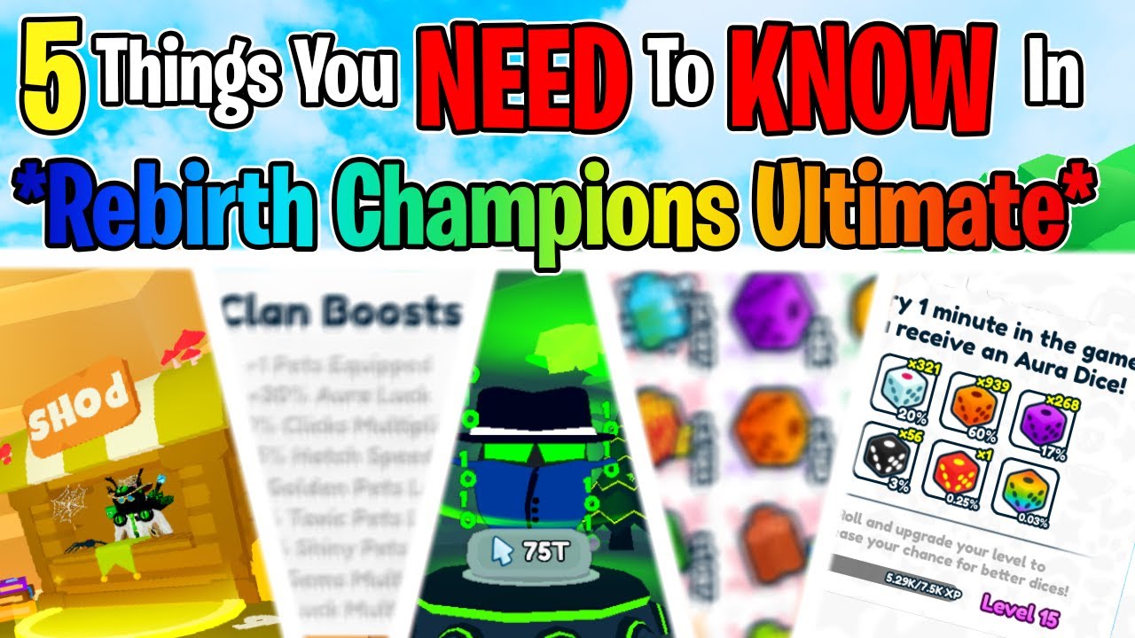 5 Things you NEED to KNOW in Rebirth Champions Ultimate!⭐🔥
