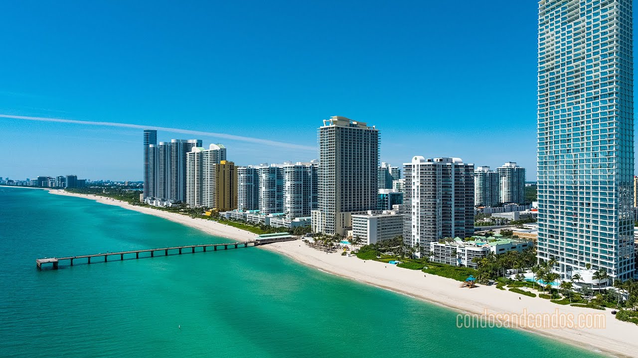 Как живут русские во Флориде. Пляж города Sunny Isles Beach