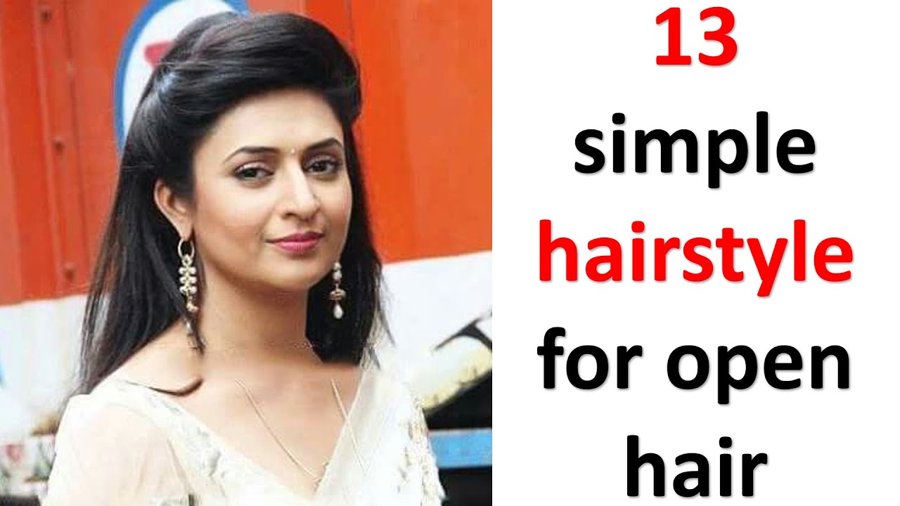 13 Simple hairstyle for open hair | open hairstyle for wedding | cute full hair style