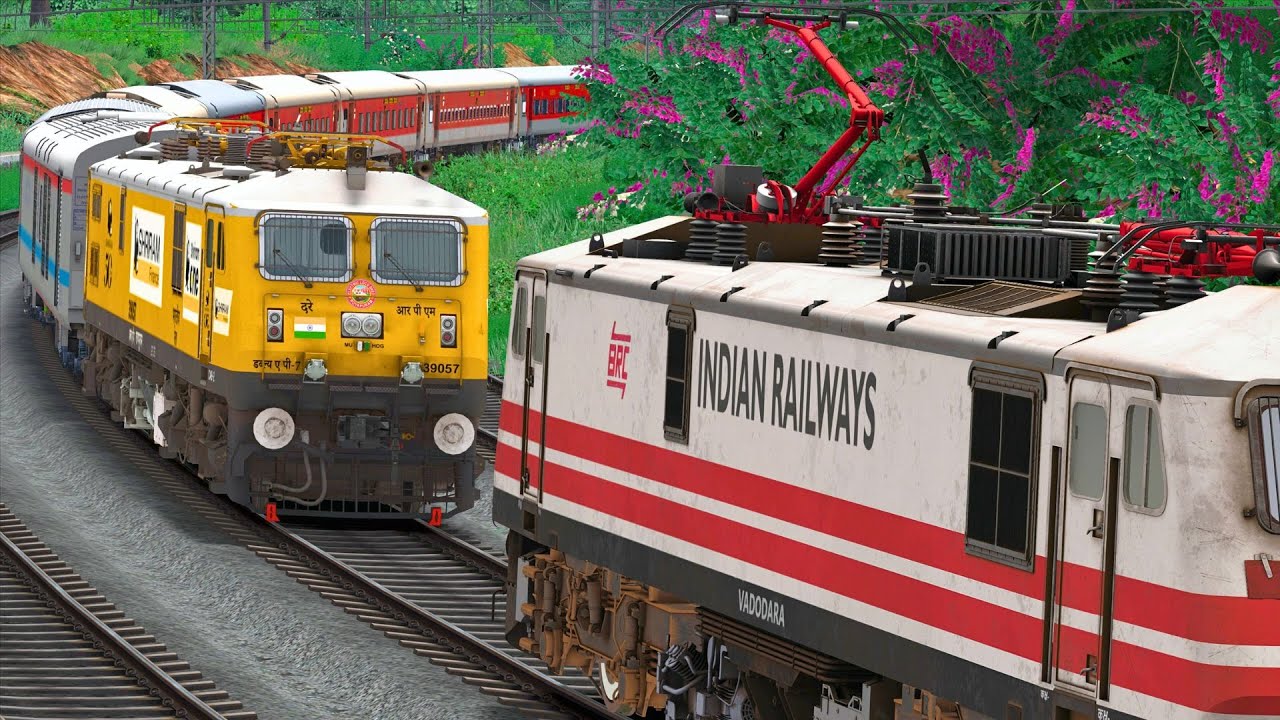WAP5 RESCUE WAP7 LHB TRAIN | BUMPY RAILROAD | RAILWORKS 3 | INDIAN TRAIN SIMULATOR GAMEPLAY