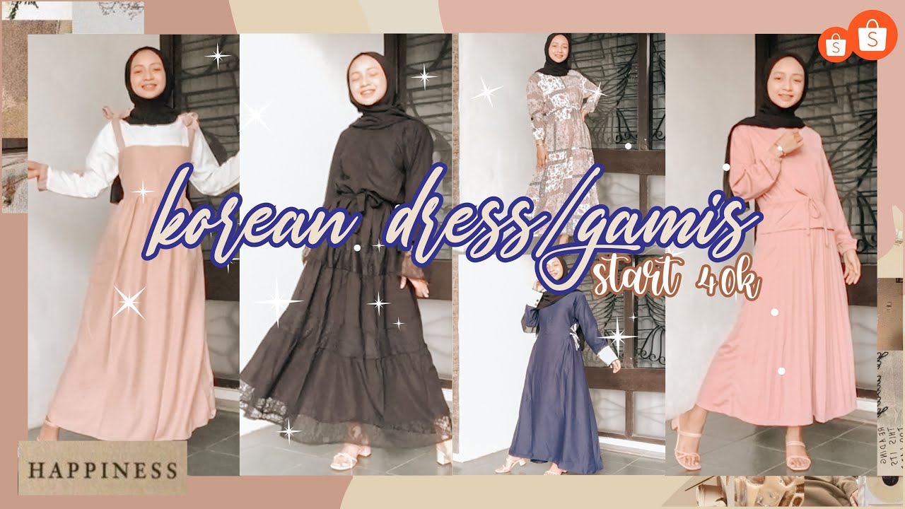SHOPEE HAUL GAMIS REMAJA / MAXI DRESS KOREAN STYLE ALA SELEBGRAM MURAH HARGA 40RBAN