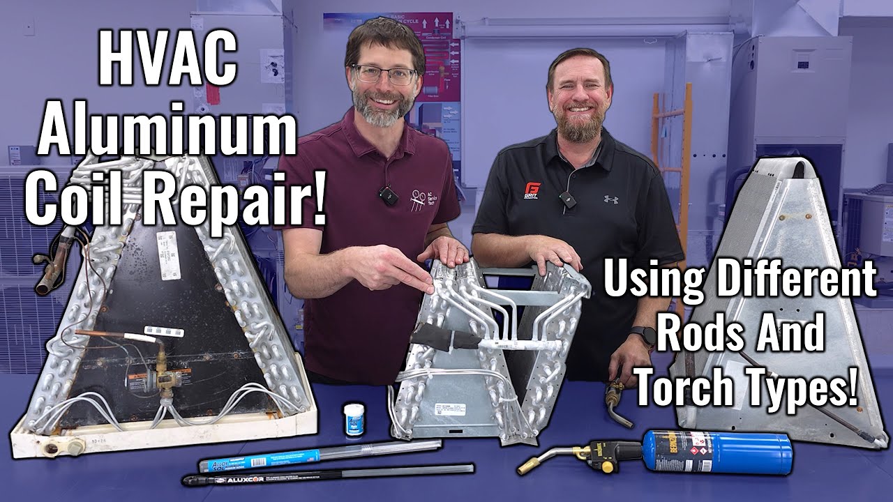 HVAC Aluminum Coil Repair Using Various Rods & Torch Types!