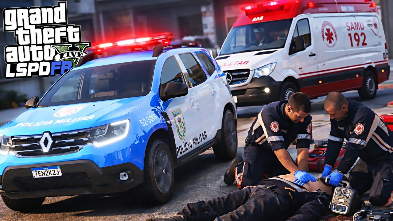 PERSEGUIÇÃO TROCA DE TIRO CPF CANCELADO MELIANTE LEVOU A PIOR! - PMERJ - GTA 5 ROTINA POLICIAL