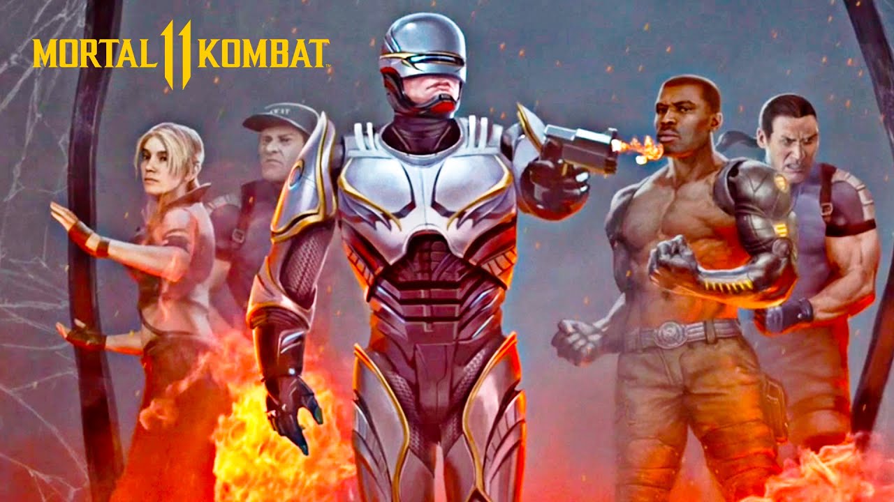 MORTAL KOMBAT 11 Finales de Personajes (Robocop, Sheeva, Fujin) Español Latino