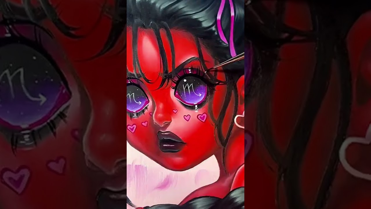 Scorpio oil painting process video