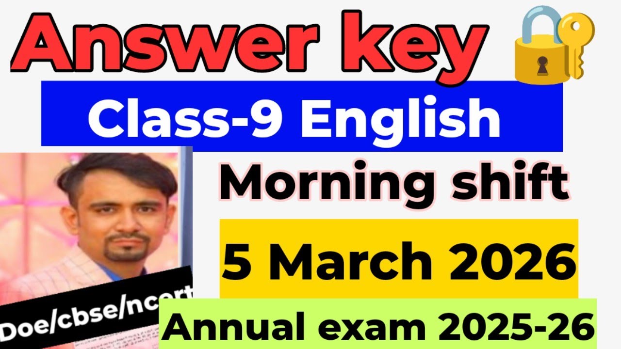 English answer key class 9 2026 / morning shift/ class 9 english paper solution2026 / annual exam26
