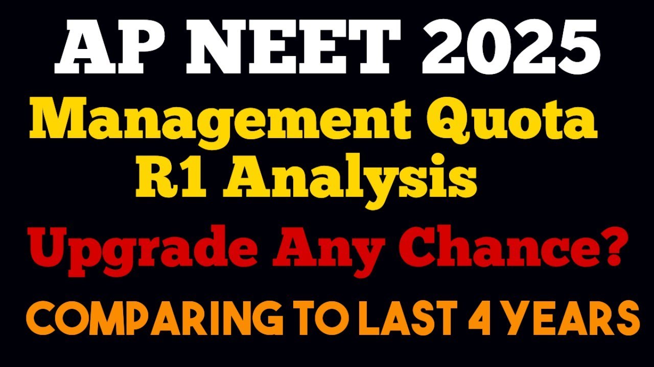AP NEET 2025 MANAGEMENT QUOTA R1 ANALYSIS 