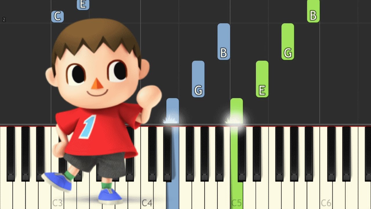 Animal Crossing - City Folk - The Roost (Wii) - Recorded by alexsteb [Piano Tutorial] // Synthesia