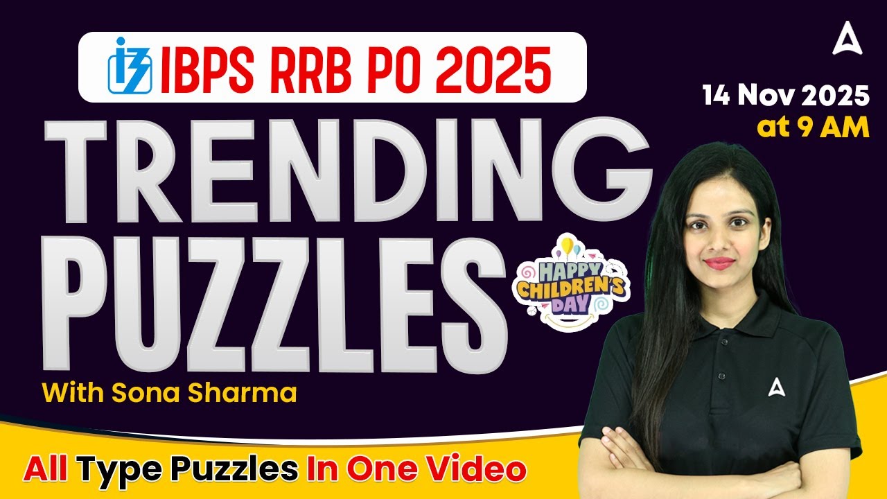 IBPS RRB PO Reasoning 2025 | Trending Puzzles by Sona Sharma | Crack Puzzles for Bank Exams 2025