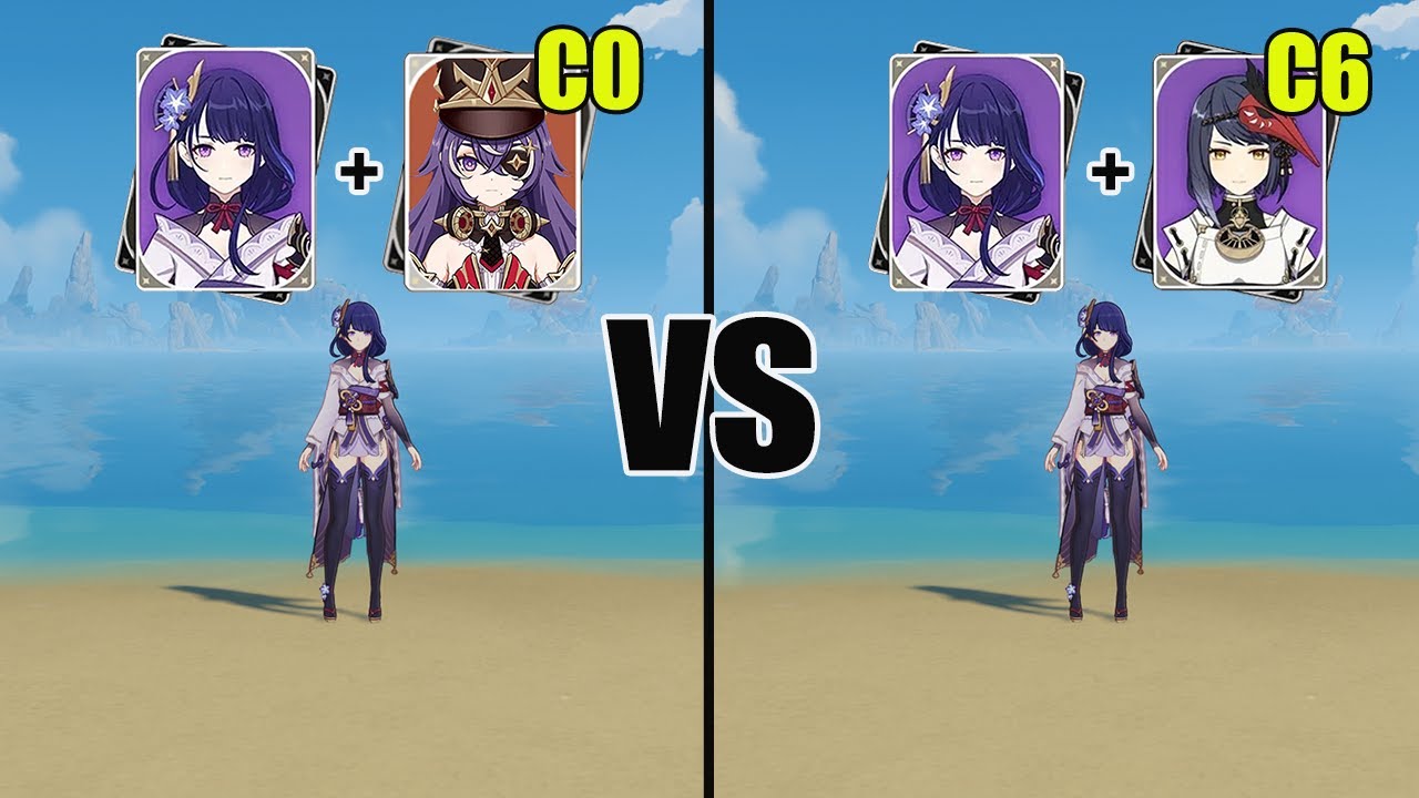 Raiden Chevreuse VS Raiden Sara - Damage Comparison - Genshin impact