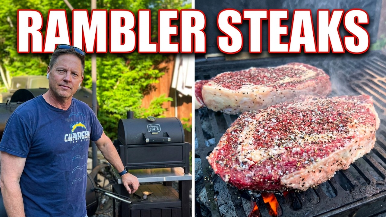 Steaks on the Oklahoma Joe&rsquo;s Rambler 