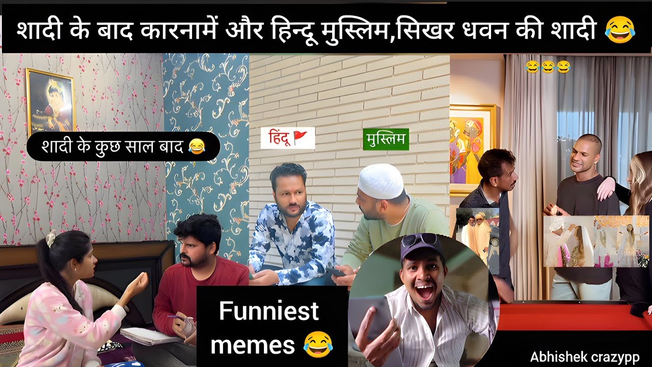 Gabbar kuch bhi kar skte h😂shikhar dhawan ka shadi ka effect😂try to laugh😂||abhishek 😲||reaction ||