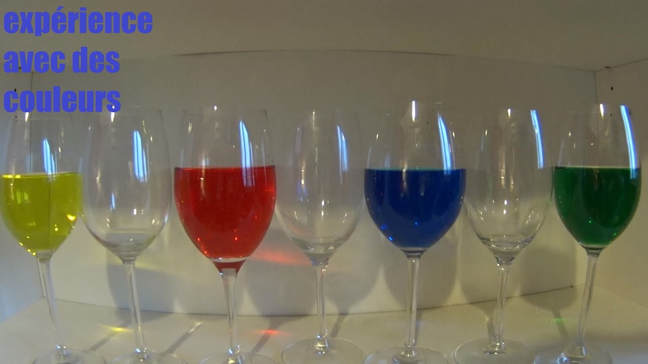 expérience avec des couleurs
