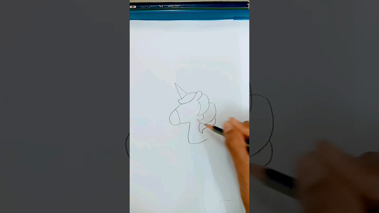 draw a cute unicorn face easy
