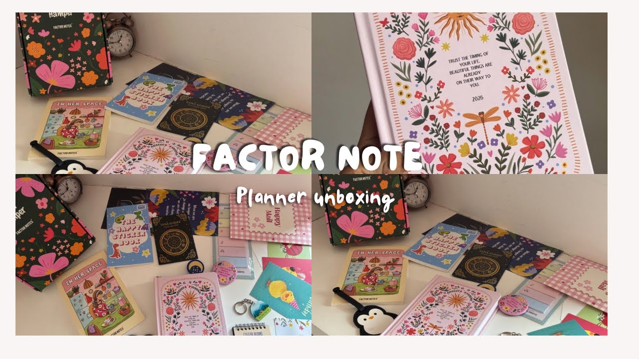 Factor notes 2026 planner💌|happy hamper unboxing 🌸|aesthetic unboxing |#indianaesthetics #aesthetic