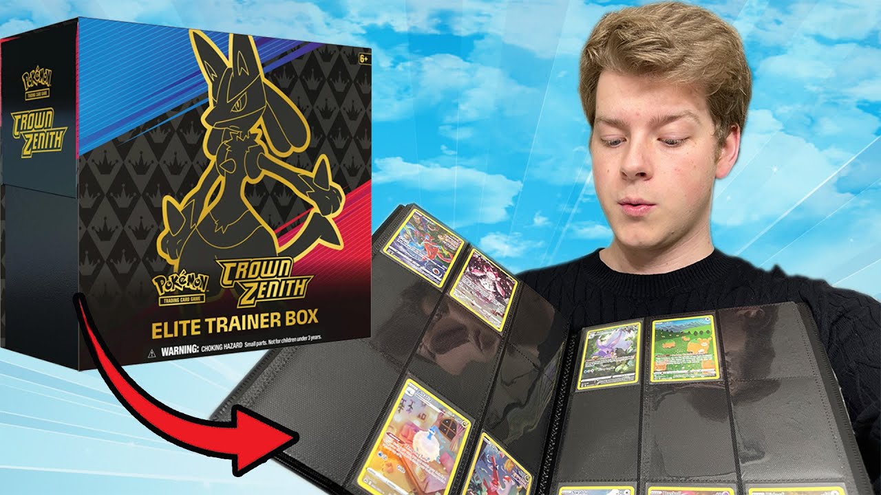 Stacking my Pok&eacute;mon Crown Zenith binder with ETB Pulls!