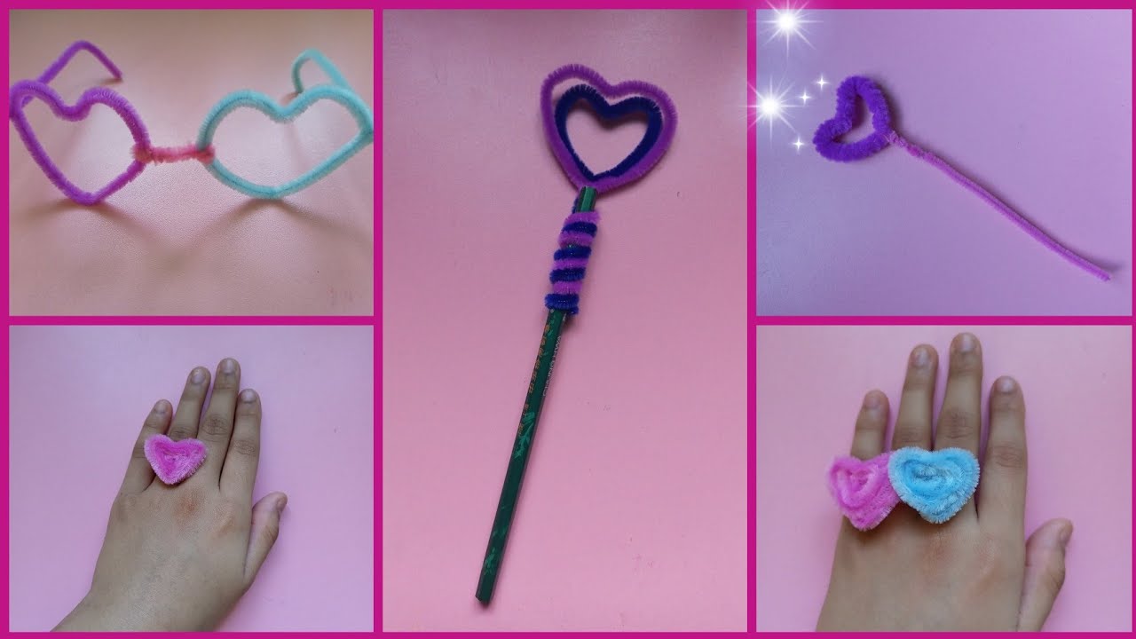 5 Easy Pipe Cleaner Heart Crafts | Easy Pipe Cleaner Crafts | Valentine Crafts
