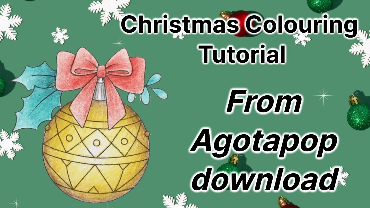 Adult Colouring Tutorial Christmas Tree Ornament / Bauble from Agotapop free download