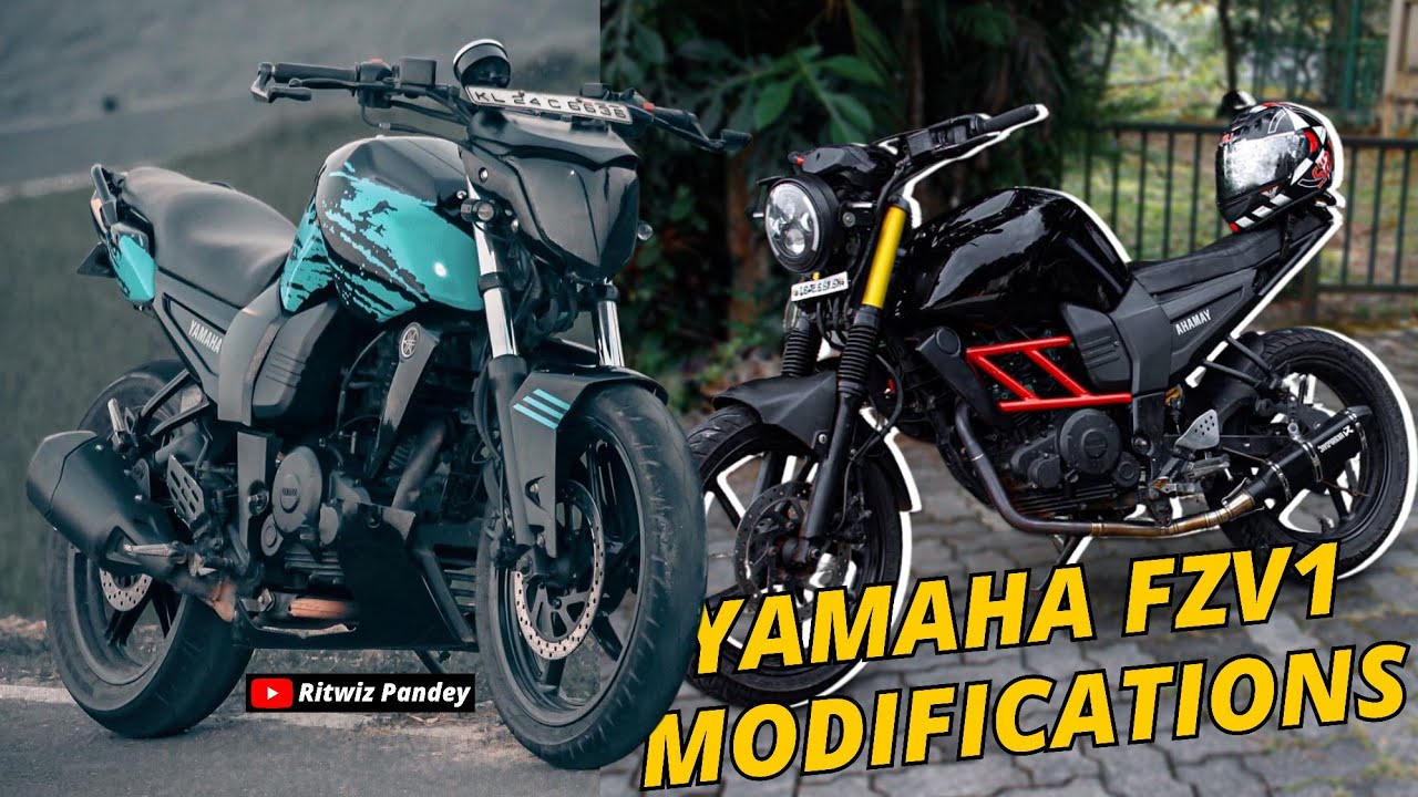 Two BEST Modified YAMAHA FZV1 into Scrambler ! Ritwiz Pandey