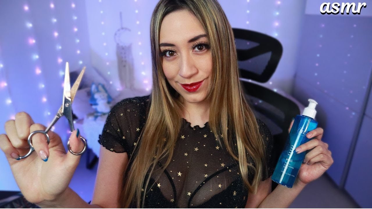 ASMR RP💈PELUQUERIA AL ESTILO DE CR7 ⚽️ Duerme rapido 😴