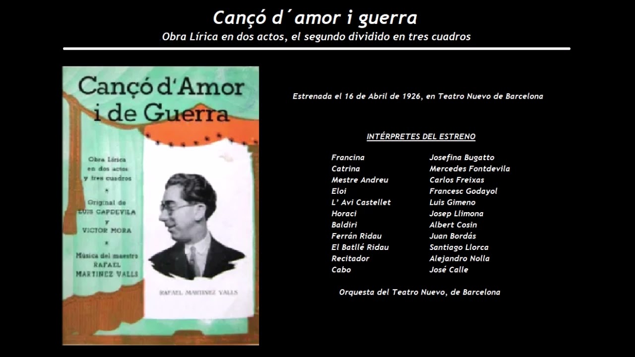 Canço d'amor i de guerra - Evocació al Pirineu de Eloi (1927) - Emilio Vendrell