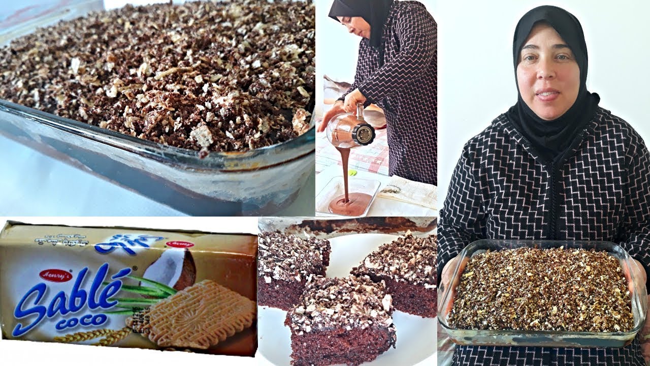 أسرع كيكة صابلي🍫بدون دقيق🍚بدون استخدام أواني🍽بمذاق روعة👩‍🍳