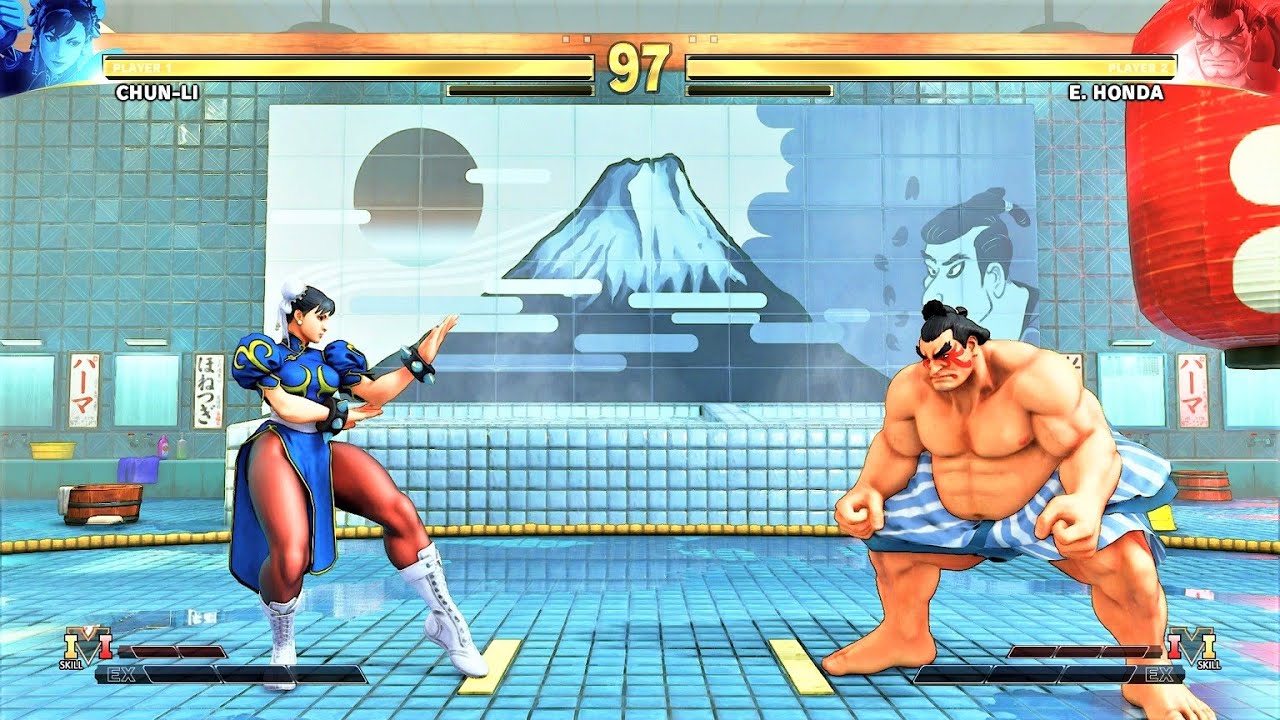 Chun-Li vs E. Honda (Hardest AI) - STREET FIGHTER V