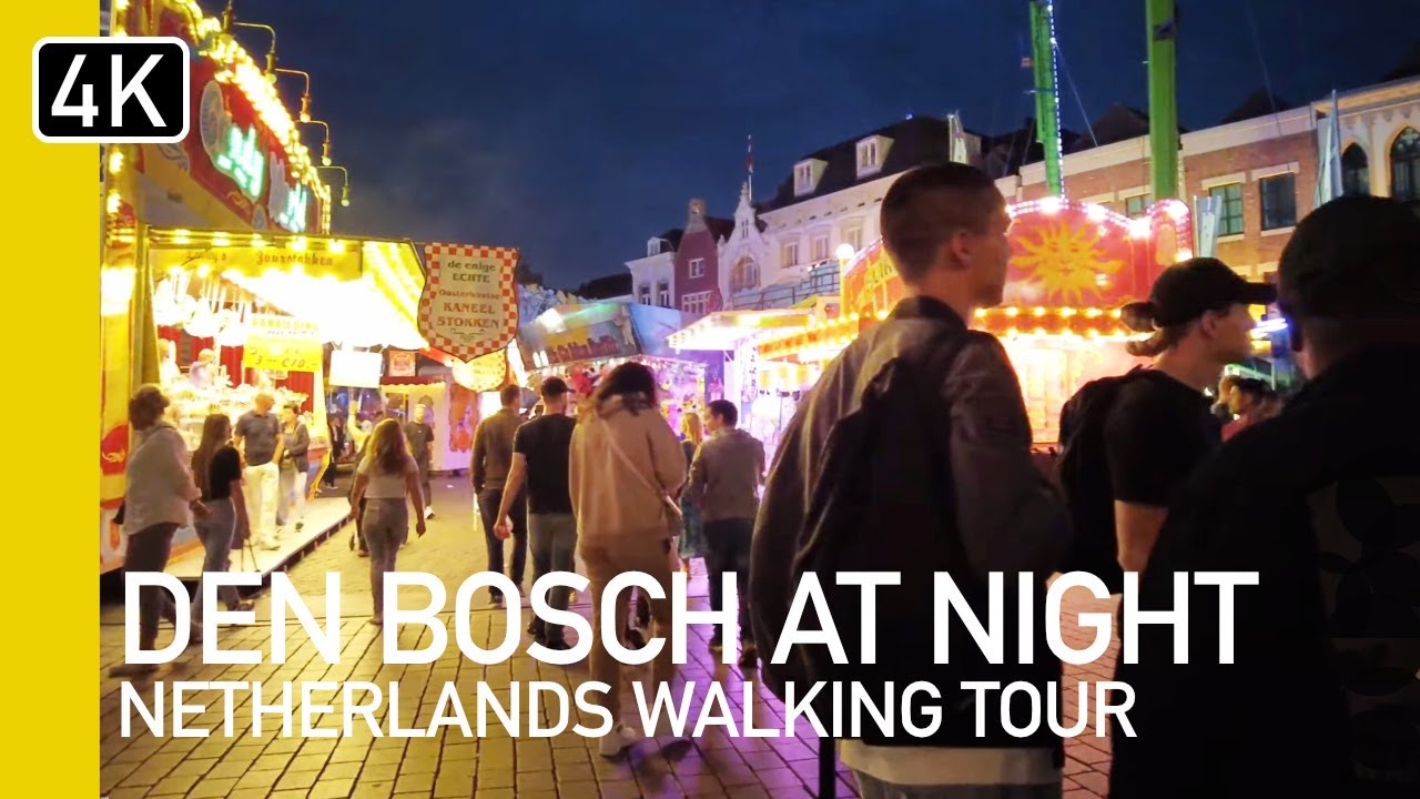 Den Bosch Netherlands 4K Night Walk | Nightlife in 's-Hertogenbosch