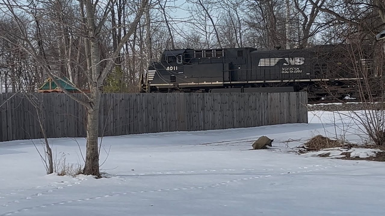 NS 4011 leads NS 279 (Norfolk, VA to Kansas City, MO) eastbound 2/8/26 2:20 PM
