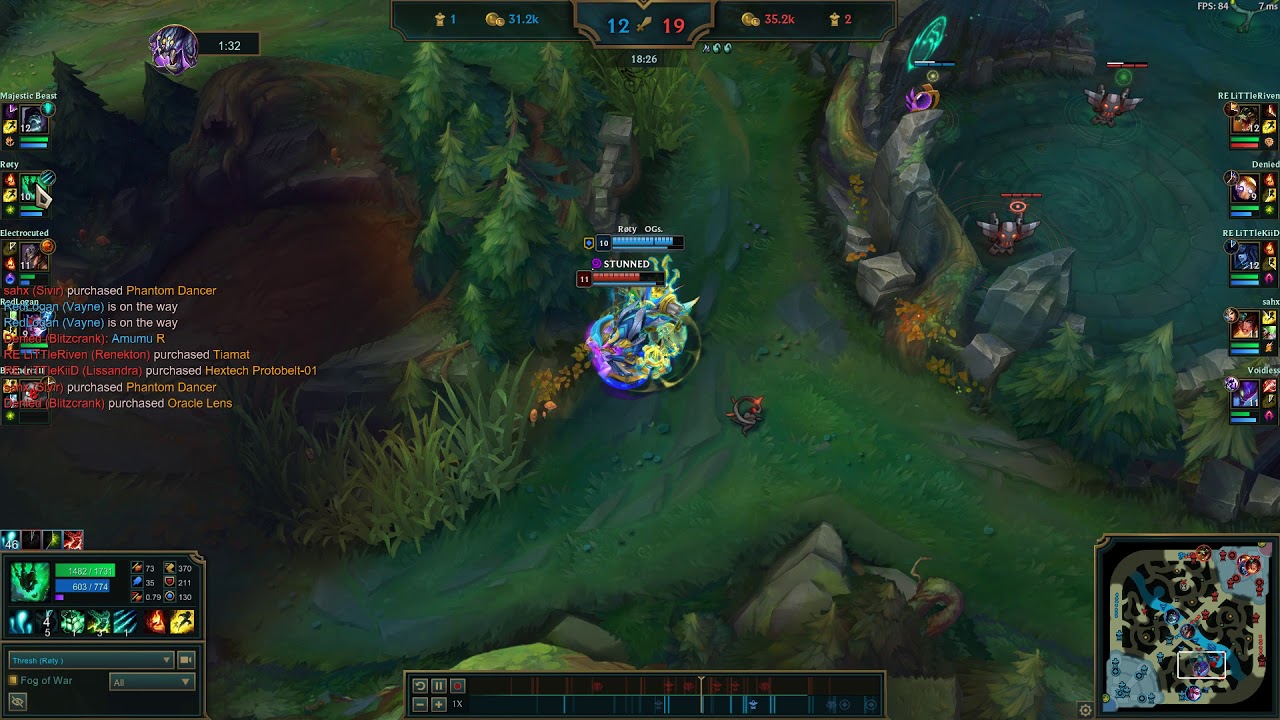 Championship Thresh Gold Chroma 1v1 against Kha'Zix | League Of Legends