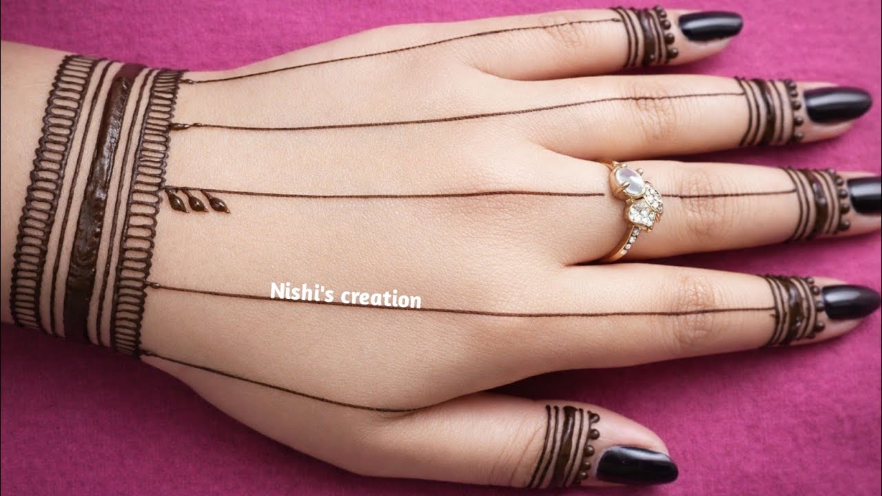 New stylish back hand mehndi design | easy & simple mehndi design | mehndi ka design | mehndi