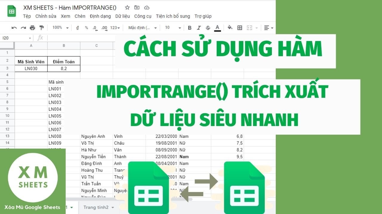 Hướng dẫn về hàm IMPORTRANGE trên Google Sheets - Tìm hiểu cách lấy dữ liệu từ các bảng tính khác