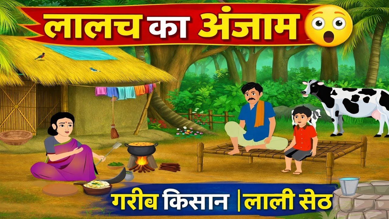 गरीब किसान और लालची सेठ की कहानी | Hindi Moral Story | Cartoon Kahani | Gareeb Kisan Story