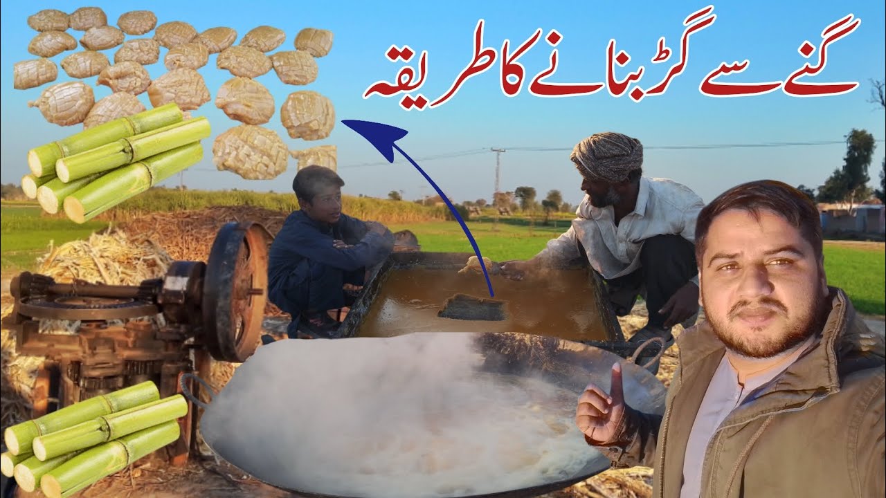 گنے سے گُڑ بنانے کا دیہاتی طریقہ 🍯 | Pakistan Village Gur Making | Sugarcane to Gur | DekhoSunoVlogs