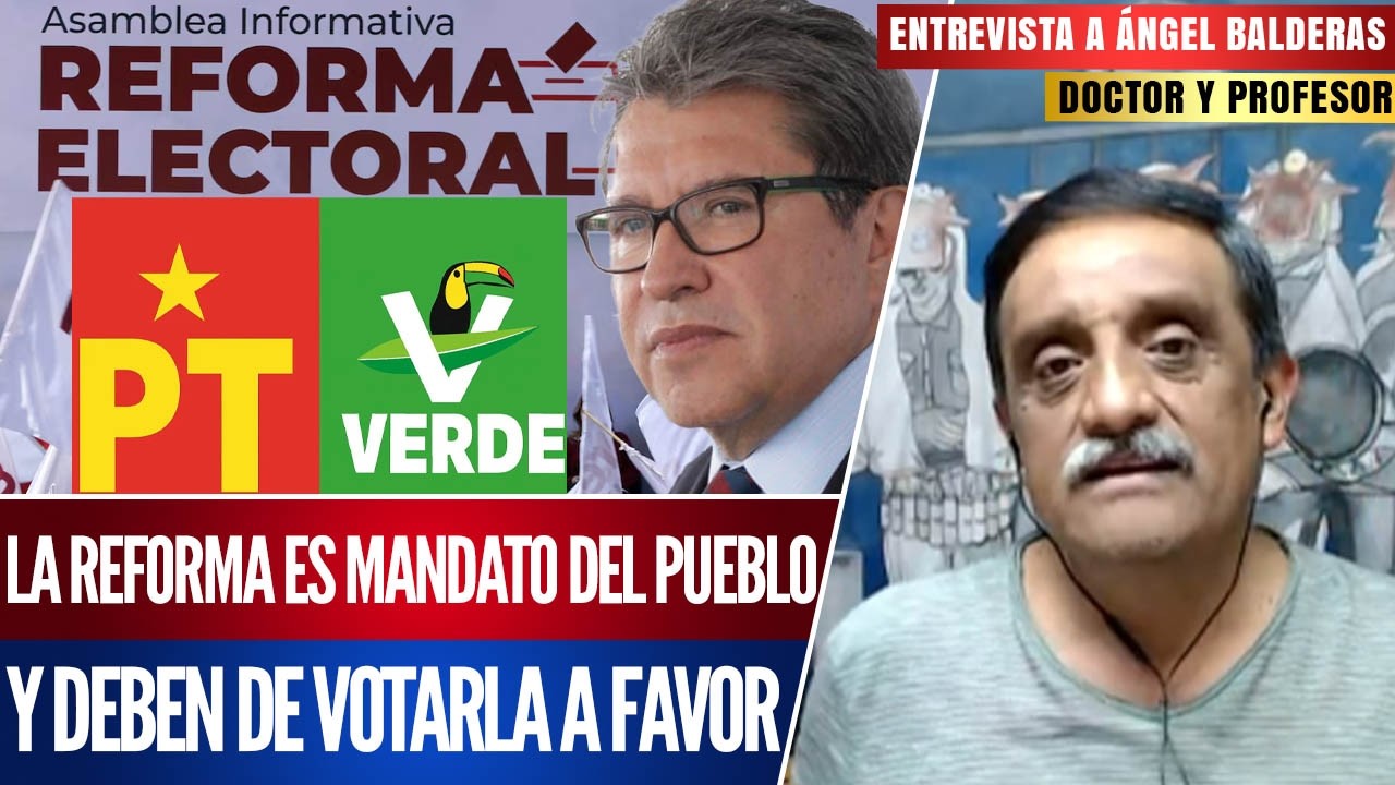 PT Y VERDE PERDER&Iacute;AN SU REGISTRO SI VOTAN EN VS DE LA REFORMA ELECTORAL: ANGEL BALDERAS