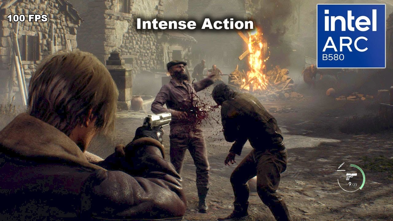 ASRock ARC B580 : Testing Intense Moment in Resident Evil 4