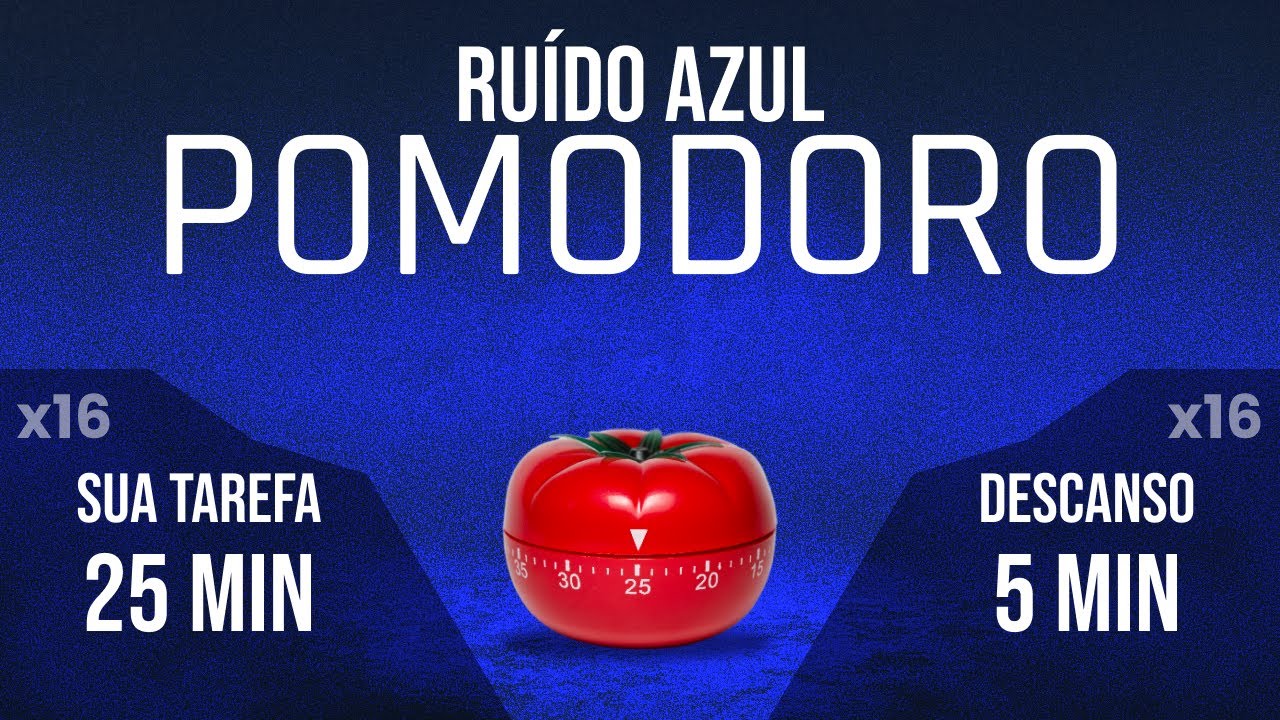 Estude ou Trabalhe 8h com Consistência e Clareza Mental | Pomodoro + Ruído Azul🌌📖